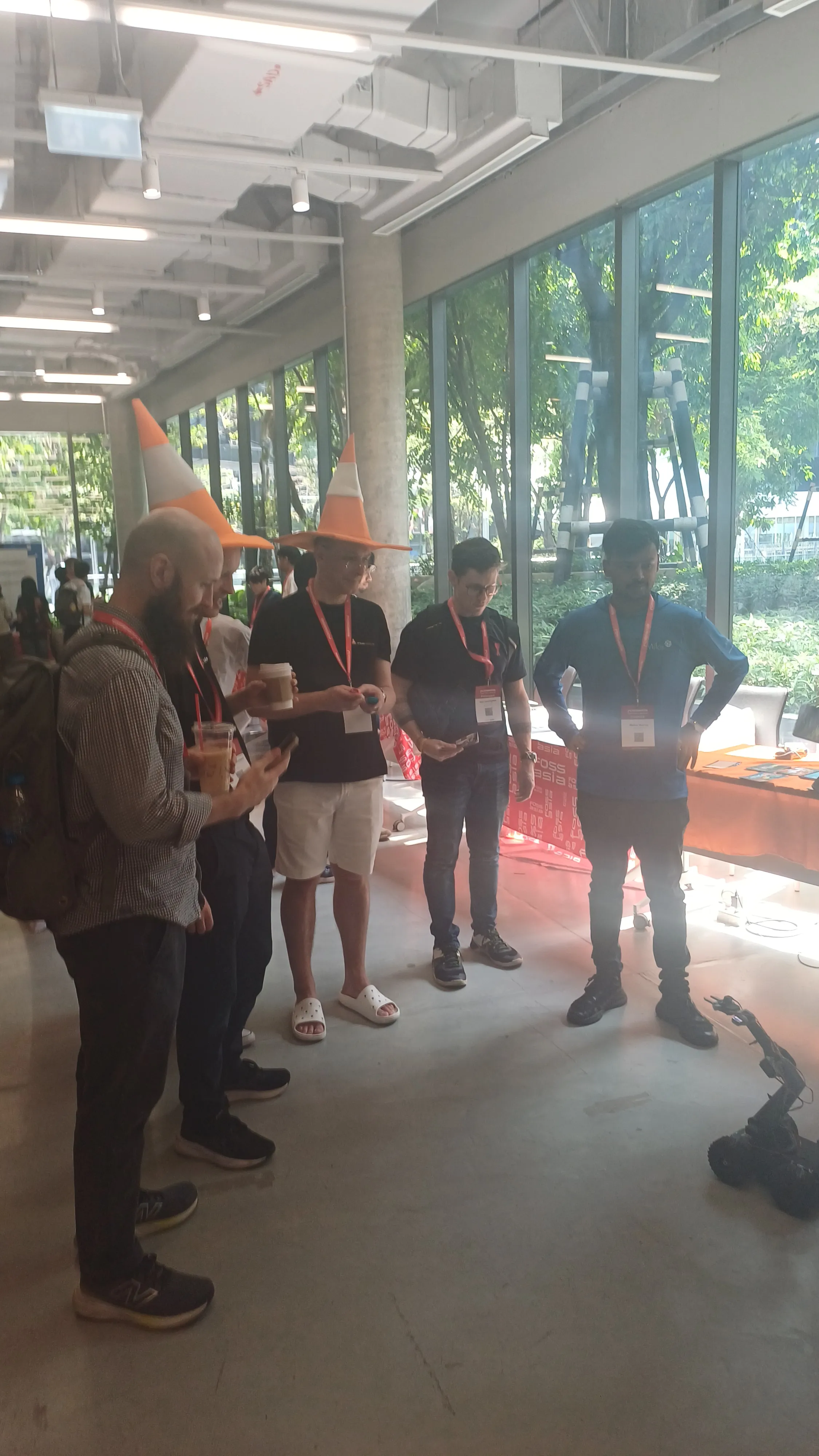 The people controlling the robot